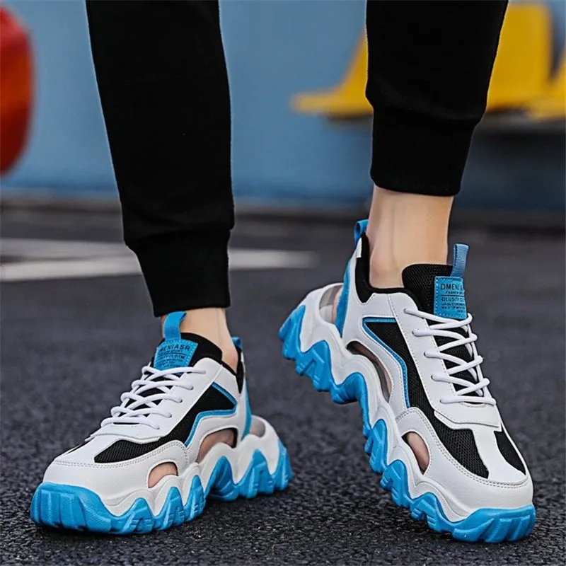 

Summer Men Sandals Gladiators Roman Casual Shoes Breathable Outdoor Comfortable Lightweight Thick Bottom Beach Sandalias Hombre