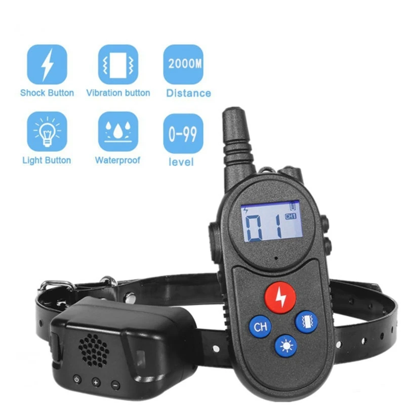 3280 Ft Дистанционное Ошейник тренажер звуковой сигнал/вибрация/Электрический