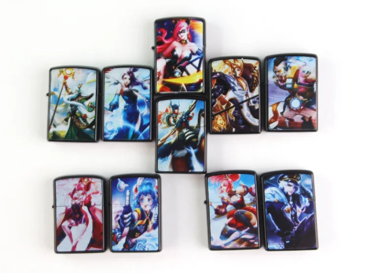 Масло бензин многоразового прикуривателя односторонняя цветная печать король