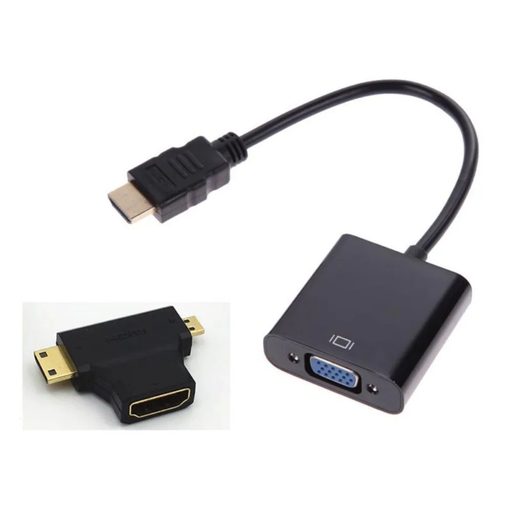 Micro HDMI к VGA Женский с адаптер 3 в 1 мини конвертер цифровые кабели|Кабели VGA| |