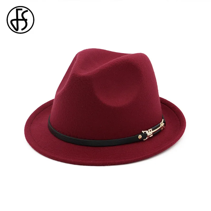 Женская фетровая шапка трилби FS шерстяная осенне зимняя 2019|Мужские фетровые