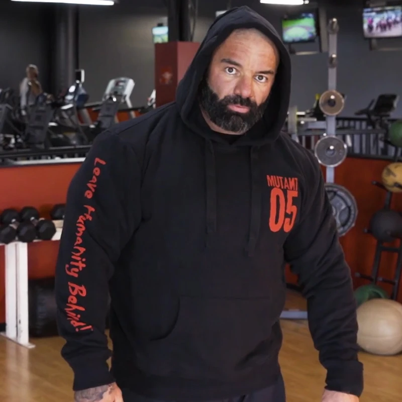 

Men Brand Hoodies Fitness Bodybuilding Sweatshirt Hooded Pocket Jacket Outerwear Male Running Workout Sportswear Tops Coats