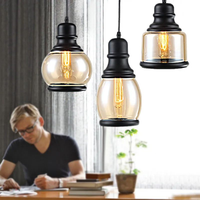 Американская кантри винтажная столовая лампа кафе чердак бар личность