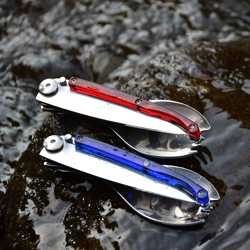 

Mack Walker Stainless Steel Outdoor Pocket Knife Fork Spoon Diner Set