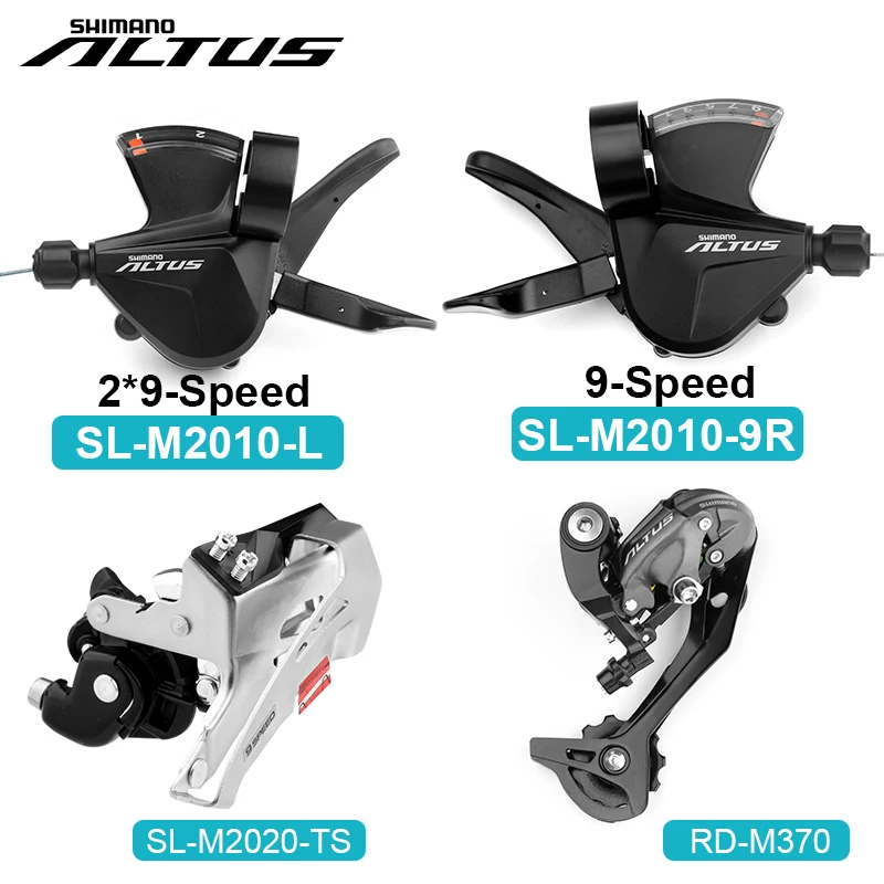 

Механизм переключения передач Altus M2010 2x9S 18 в M2020 M370, рычаг переключения передач + передняя и задняя передача, горный велосипед, 9-скоростная гр...