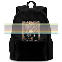 jay z kanye west 2011 watch the throne tour men%e2%80%99s double sided homme women men backpack laptop travel school adult