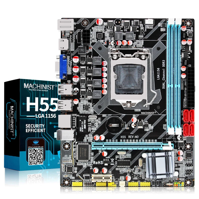 

Материнская плата H55 LGA1156 DDR3 sup-порты I3 I5 I7 ЦП XEON PCI-Express USB2.0 материнская плата новая материнская плата H55 P3