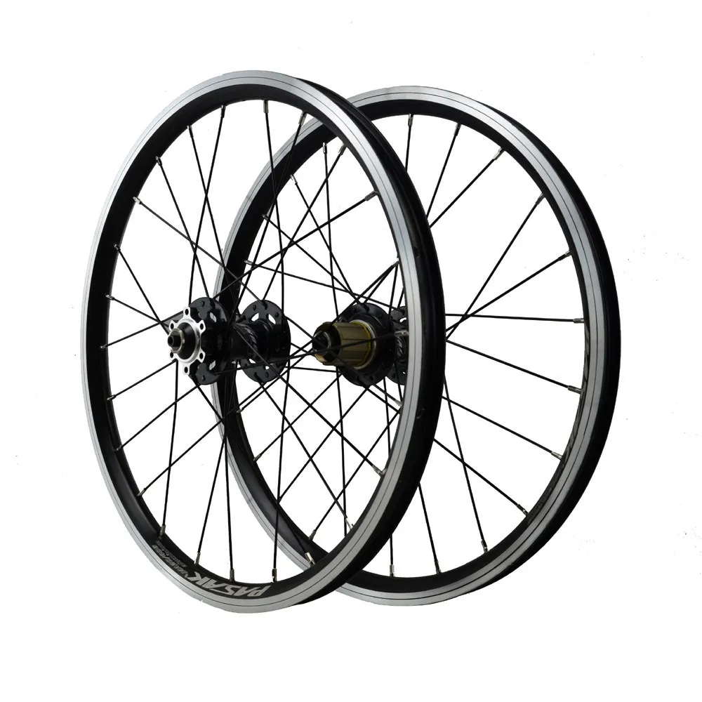 Bestellen Pasak Mtb Bike Räder 406 Folding BMX Fahrrad Laufradsatz 20 Zoll Disc Bremse V Bremse 24 Löcher QR 9x 100mm 9x135mm