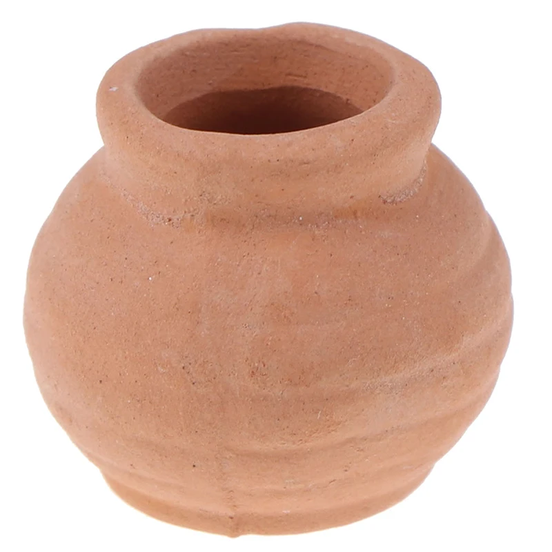 

1pc Mini Ceramics Flowerpot Simulation Furniture Flower Pot for Doll House Decoration 1/12 Dollhouse Miniature Accessories