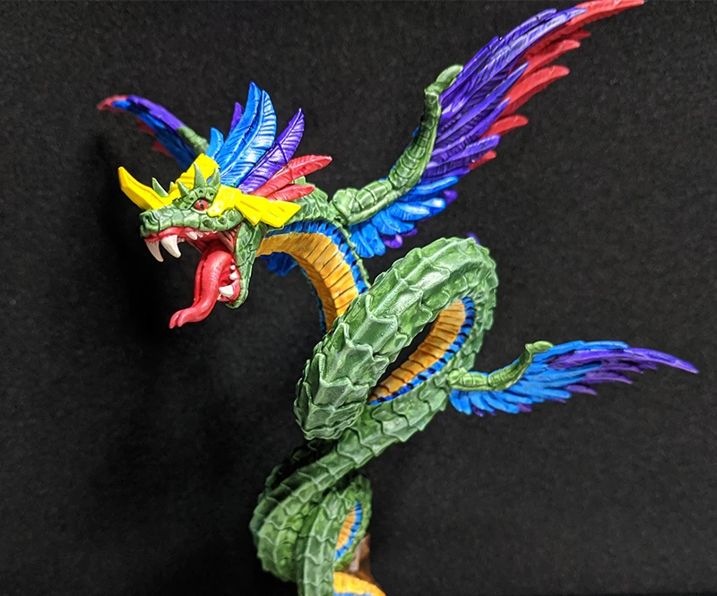 

100mm 10cm Resin Model Kits Snake God Wings Figure Unpainted No Color DW-066