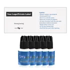 Собственный лэйблсобственным логосом OEM оптом, большое количество, клей для наращивания ресниц Adhensive черный сильный клей 5g 3-4 S время сушки