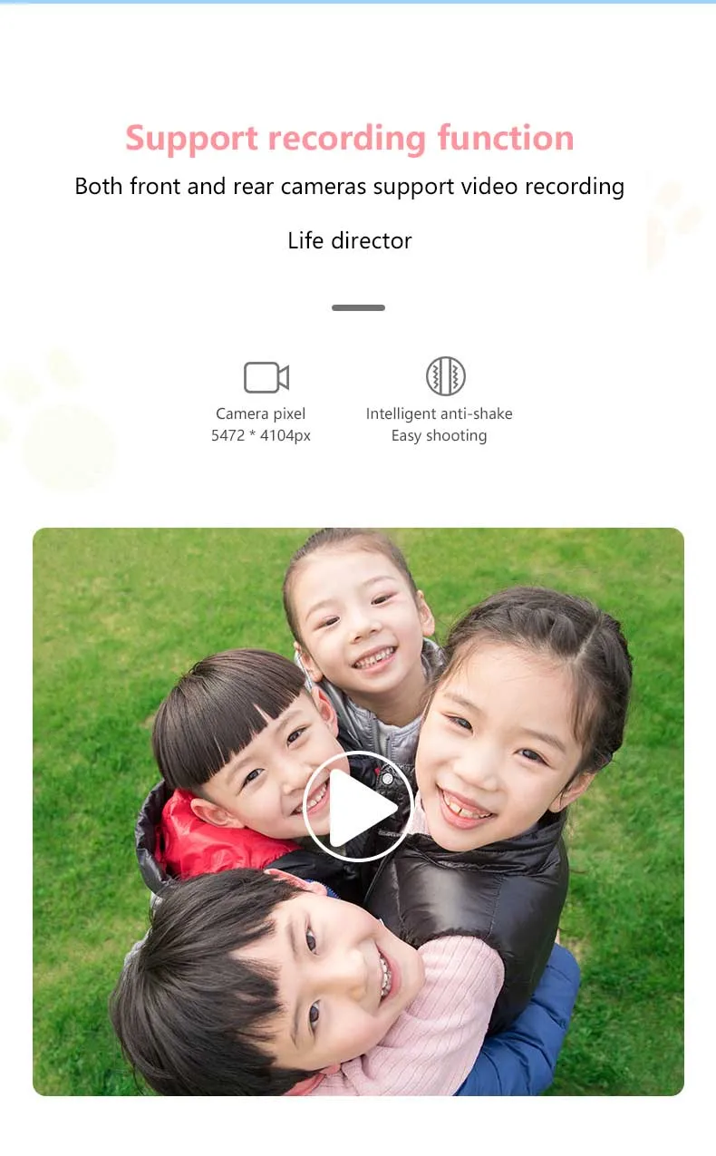 Детская фотокамера Full HD видеокамера для цифровой съемки 1080P экран 2 дюйма игры и