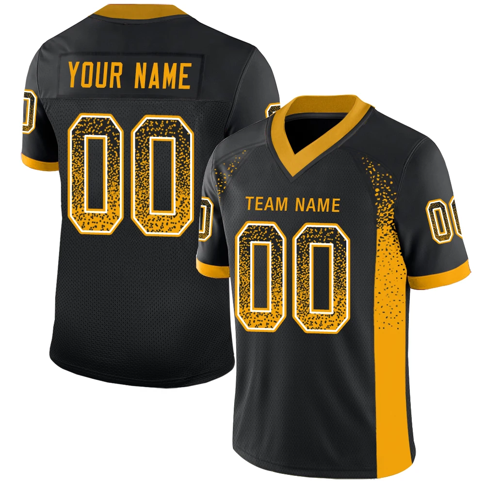 

Customized Football Jersey Sew Team Name/Number Own Design Breathable Mesh Cool Soft V-neck Shirts for Male/Lady/Child Any Color