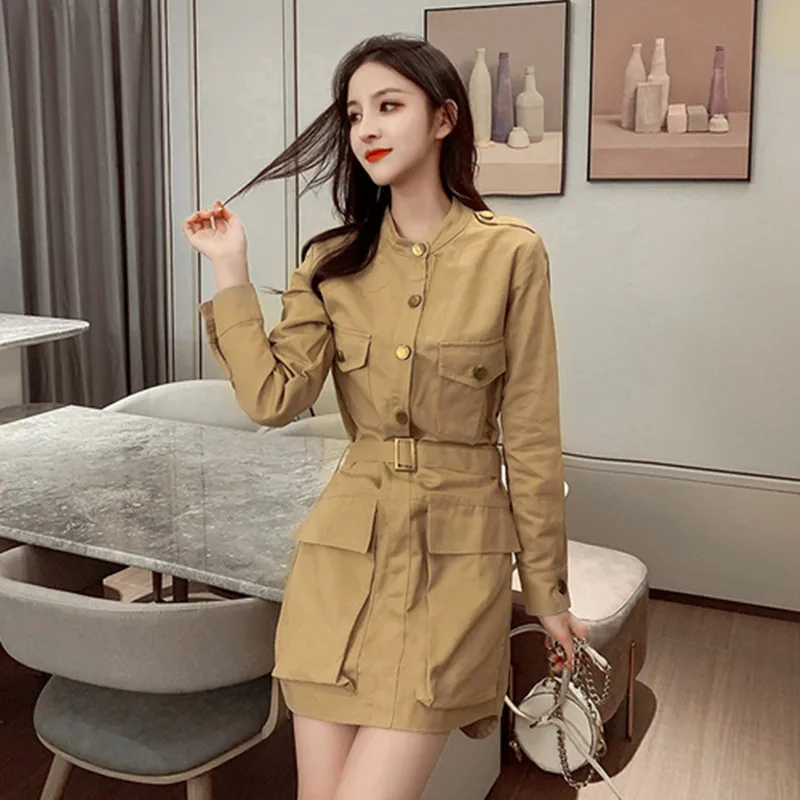 Женское джинсовое платье с длинным рукавом облегающее мини в стиле Харадзюку