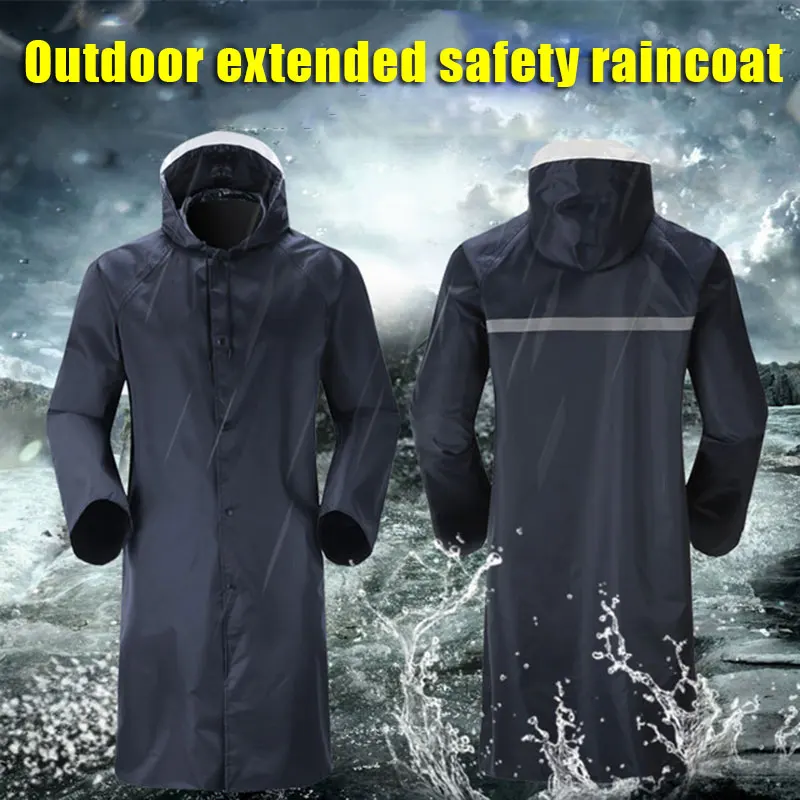 

Дождевики из ткани Оксфорд для взрослых, водонепроницаемые дышащие пончо многоразового использования с капюшоном и рукавами, легкие для му...