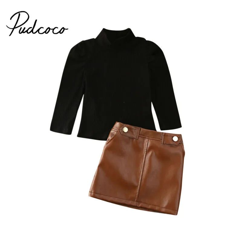 Pudcoco/комплект из 2 предметов детская одежда для маленьких девочек вязаная