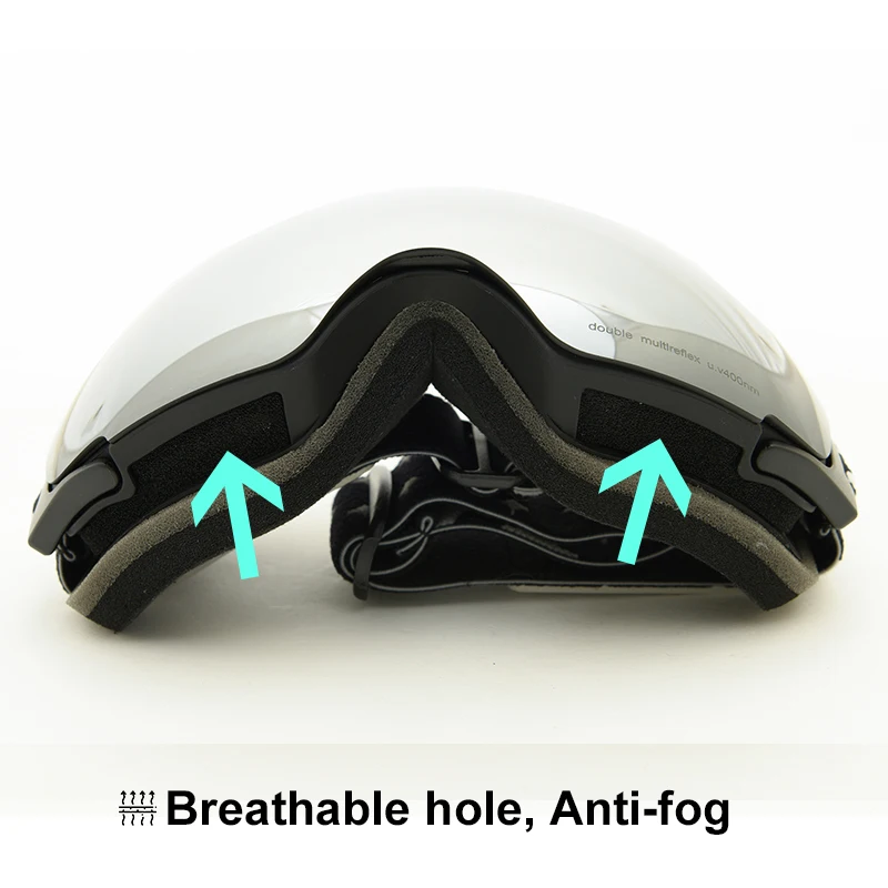 Магнитные лыжные очки двухслойные антизапотевающие UV400 для катания на лыжах и