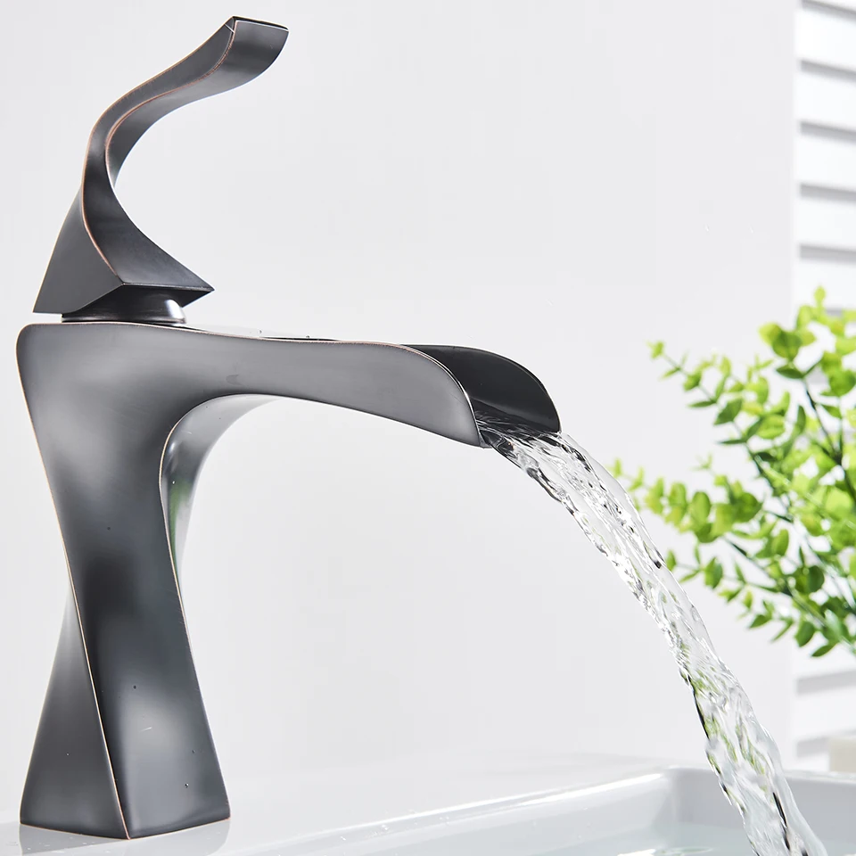 Uythner черный бронзовый кран для ванной комнаты латунный раковины смеситель воды