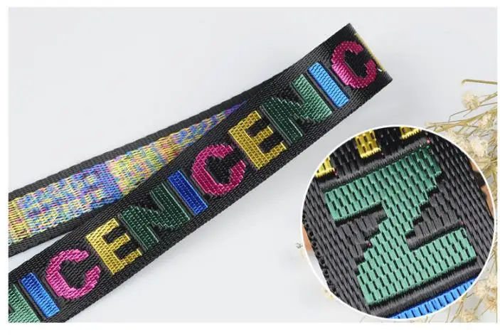 Лента с вышитыми буквами ширина 2 5 см лента для одежды сумки обувь швейная тесьма
