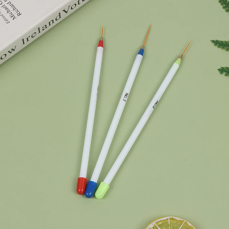 

3 шт./компл. кисть для подводки ногтей ультратонкая ручка для рисования линий инструмент для маникюра Мягкая головка