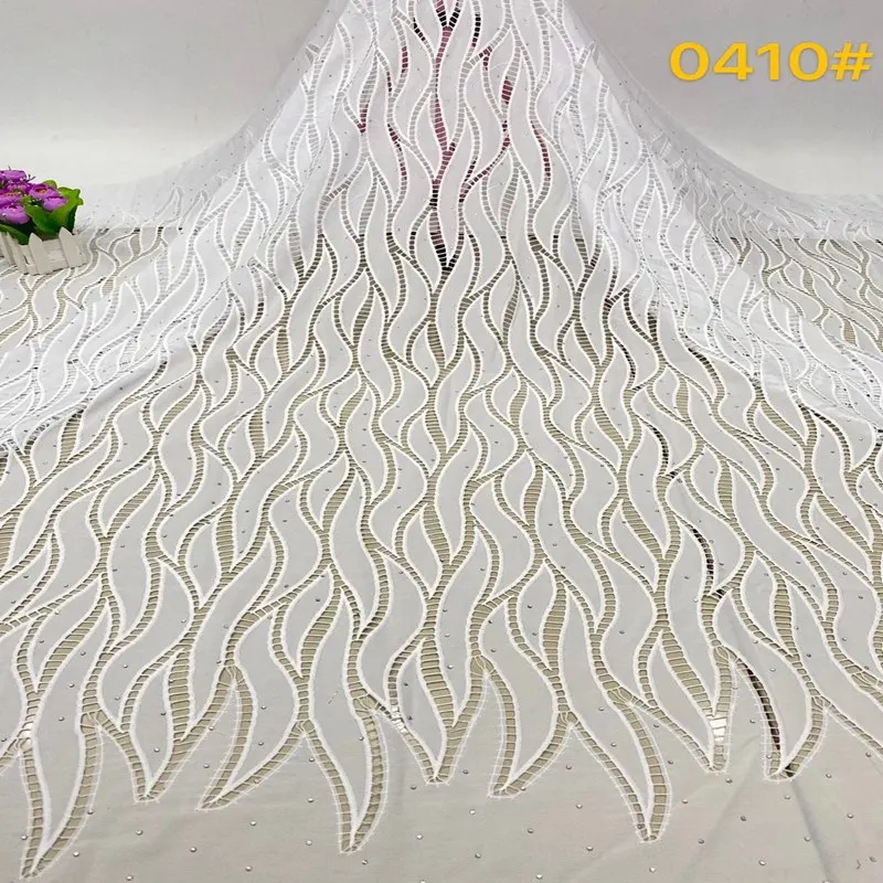 

2020 African Guipure Chiffon Lace Fabric Dress Styles For Aso Ebi Nigerian Cotton Soft Guipure with Rhinestone High Quality