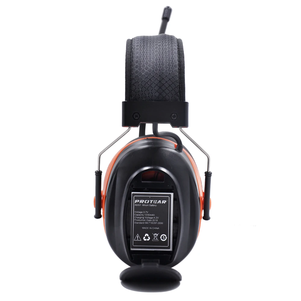 Защитные наушники Protear DAB +/DAB с литиевым аккумулятором 1200 мАч 25 дБ|Защита для ушей|