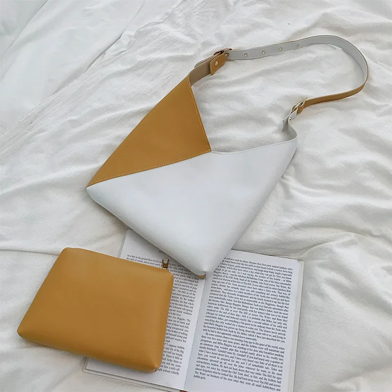 Модная женская кожаная сумка-мессенджер из 2 предметов сумка через плечо Женская