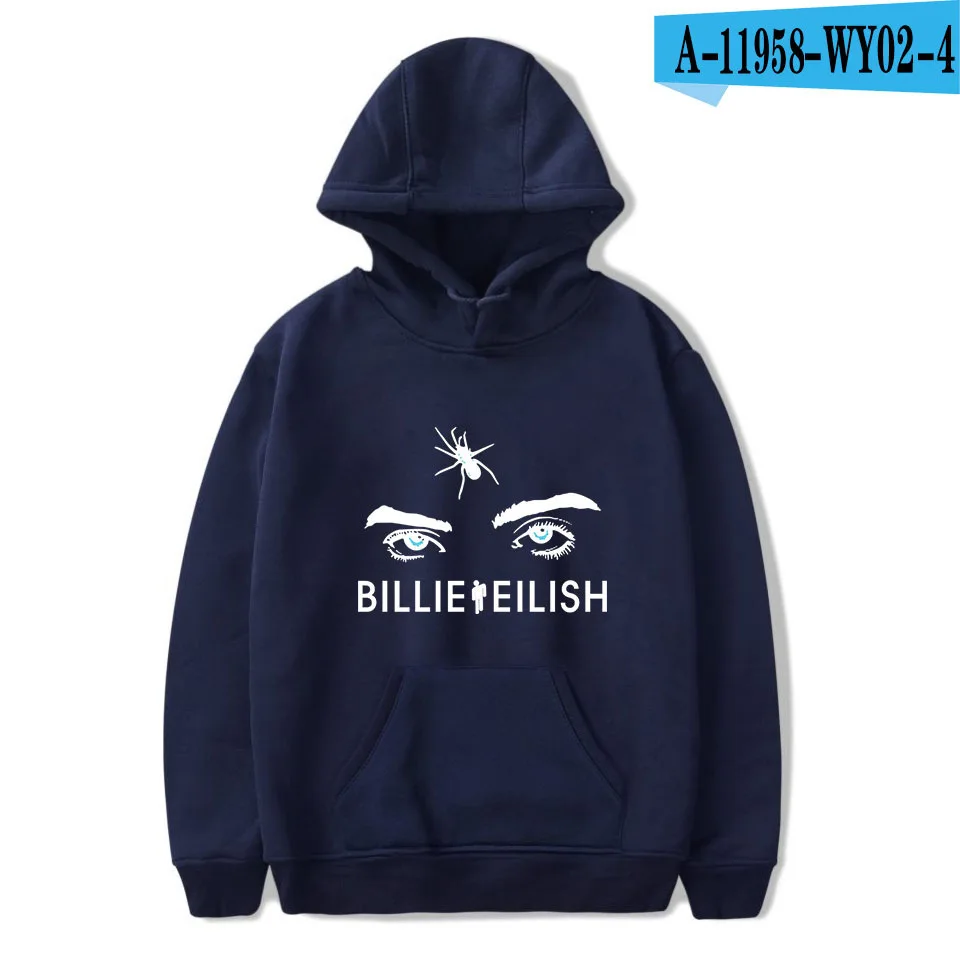 Худи Billie Eilish, забавная Толстовка KPOP, пуловер с капюшоном для женщин и мужчин, худи большого размера, уличная толстовка, одежда в стиле хип-хоп - Цвет: 010