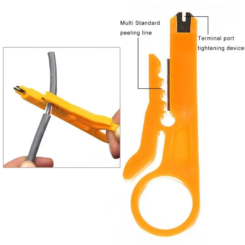 Portable Wire Stripper Knife Crimper Pliers Crimping Tool Cable Stripping Cutter Multi Tools Cut Line Pocket Supplies | Инструменты