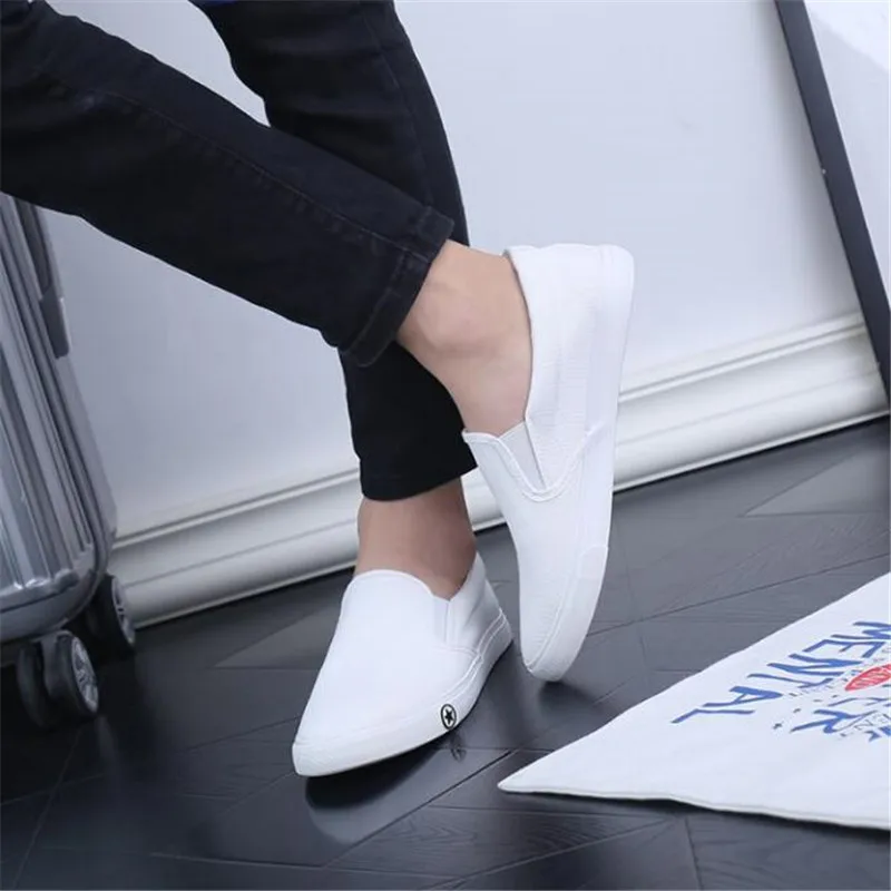 Кеды мужские с вулканизированной подошвой дышащие классические холщовые туфли