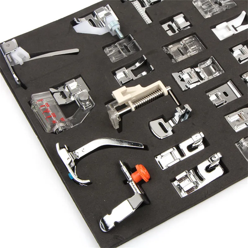 32 шт. швейная машина прижимная лапка набор оплетка слепой стежок darn свернутый