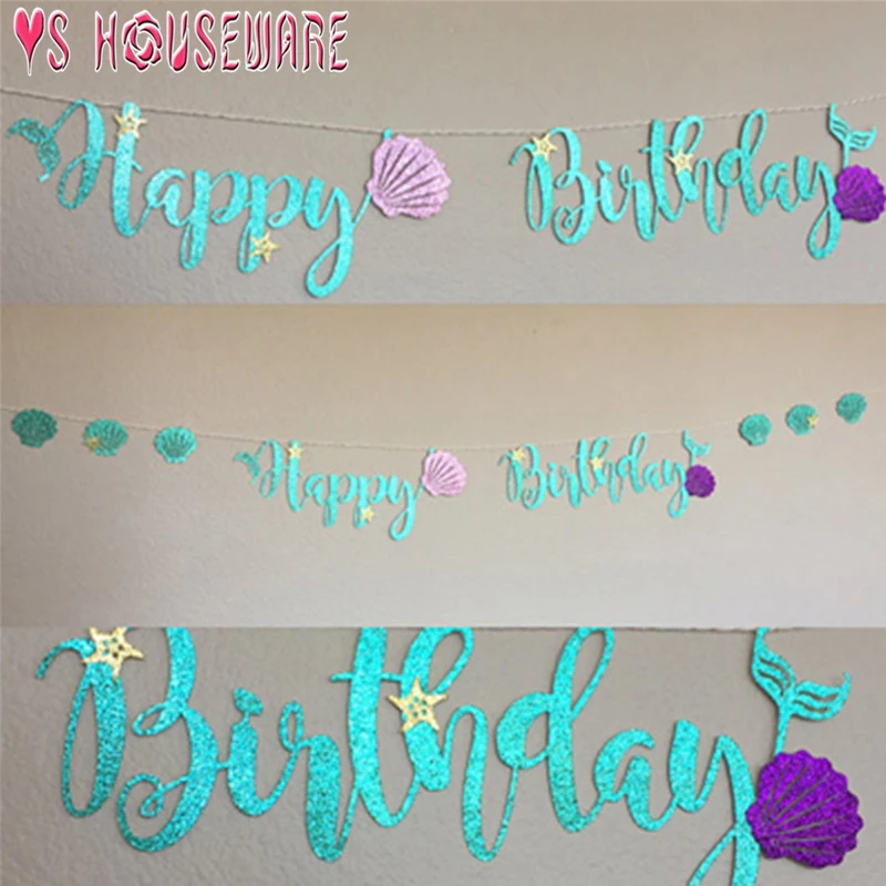 Тема русалки одноразовые принадлежности для вечеринки воздушный шар баннер