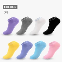 free size women yoga socks anti slip silicone gym pilates ballet socks fitness sport socks breathable elasticity cotton socks