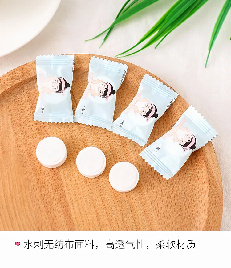 Дорожное сжатое полотенце наружное портативное одноразовое маленькое квадратное полотенце женское теннисное красное очищающее полотенце для лица карамельный цвет 50