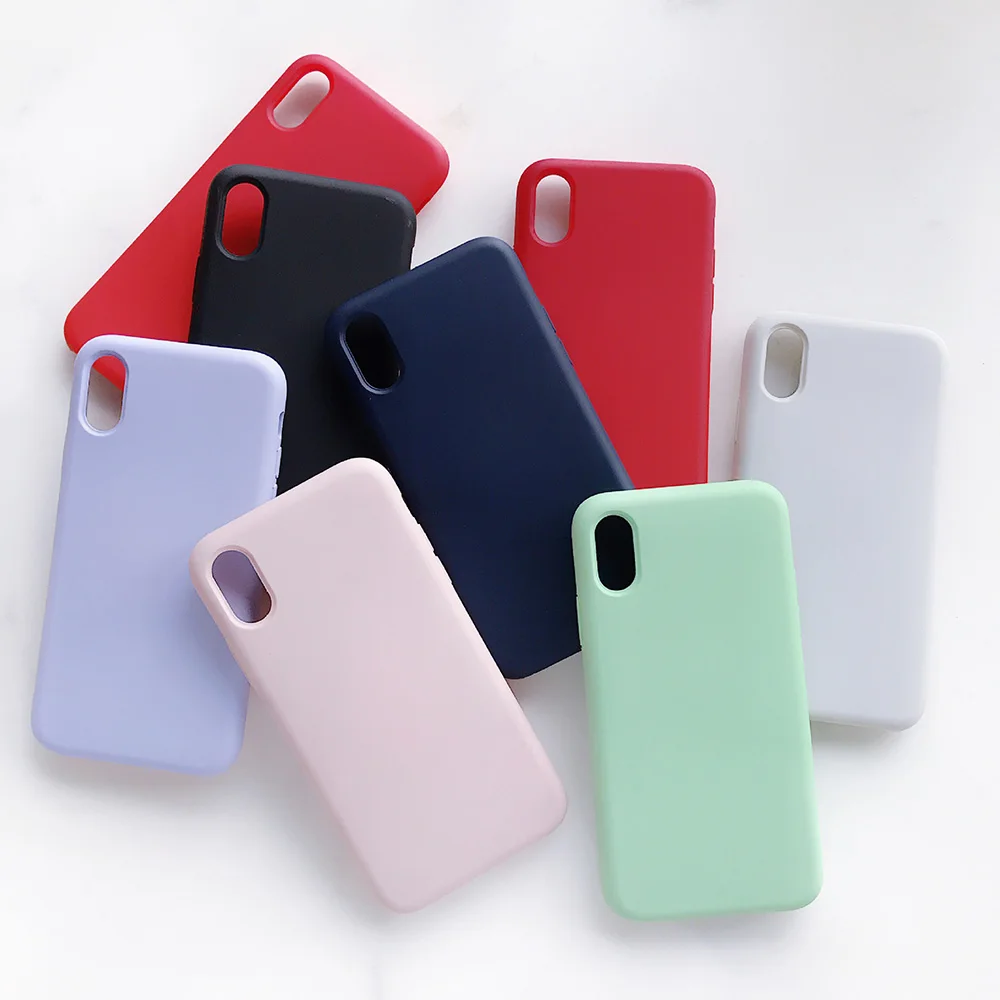 Чехол для телефона из жидкого силикона iPhone 11 Pro 6 6s 7 8 Plus X XR XS Max однотонный