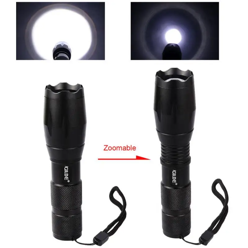 

Mini T6 LED Flashlight 5 Light Modes Waterproof Torch Telescopic Zoom Stylish Portable Suit For Night Lighting Lantern Dropship