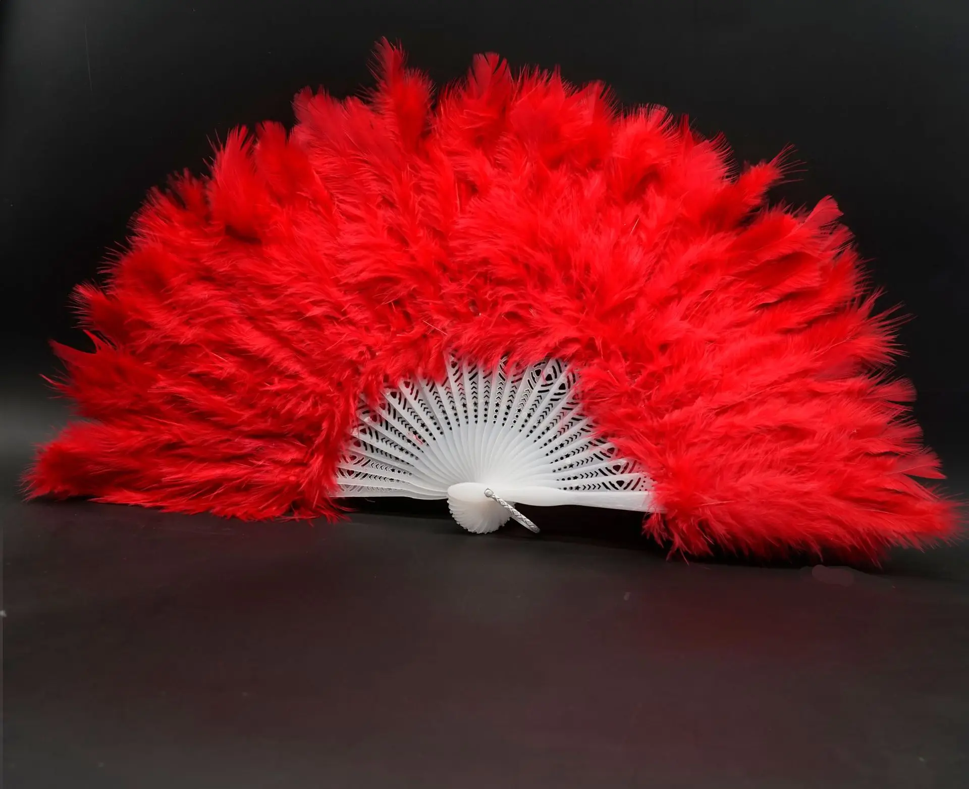 

Christmas Party Soft Fluffy Lady Wedding Hand Fancy Dress Costume Dance Feather Fan Props
