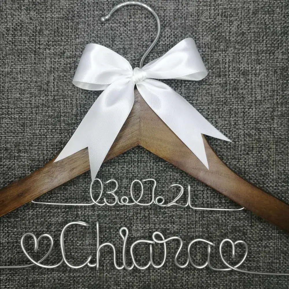 Персонализированные Свадебные вешалки подарки подружки невесты Имя вешалка для
