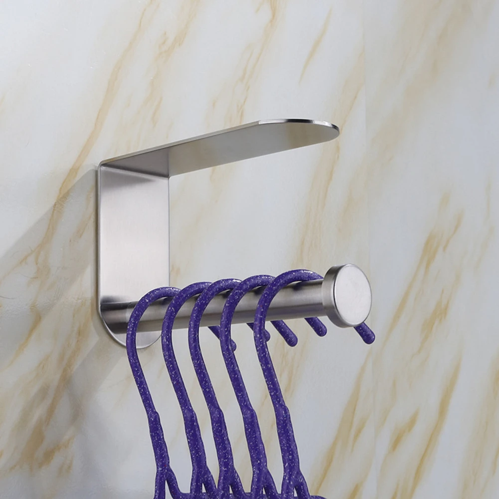 Самоклеящаяся вешалка для полотенец Полка шкафа без гвоздей настенный держатель