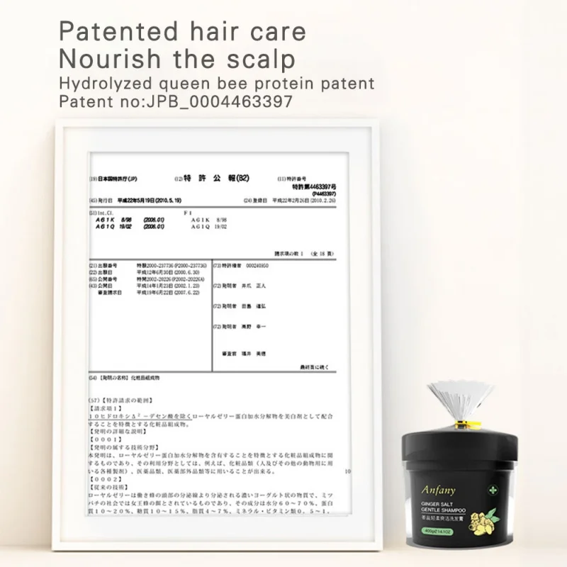 

200g Ginger Shampoo Sea Salt Shampoo, Nourishes Scalp Oil Control Shampoo, Anti-dandruff, Anti-mite Shampoo, Anti Itch Shampoo