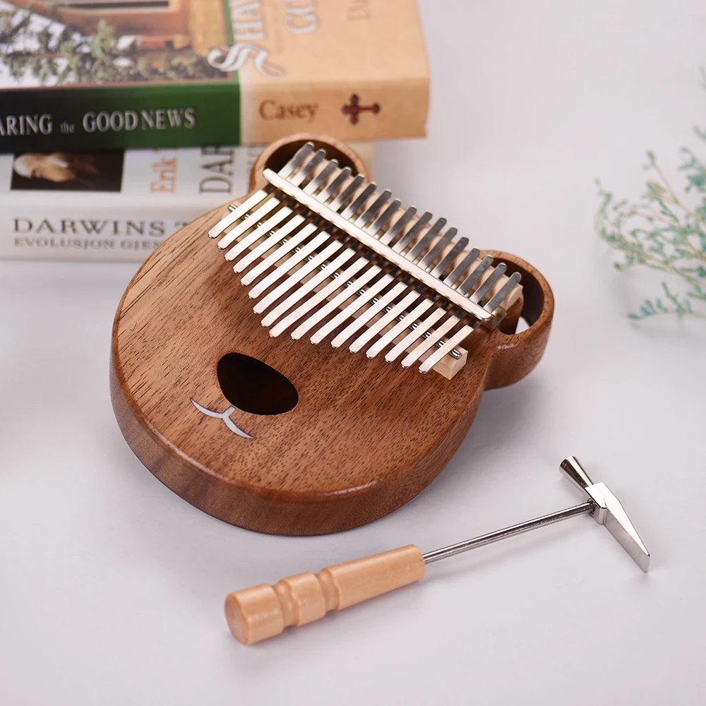 Деревянный 17-клавишным Kalimba игрушечное пианино клен с сумкой для переноски музыкальная нота наклейка для тюнинга милый музыкальный подарок для детей Новинка