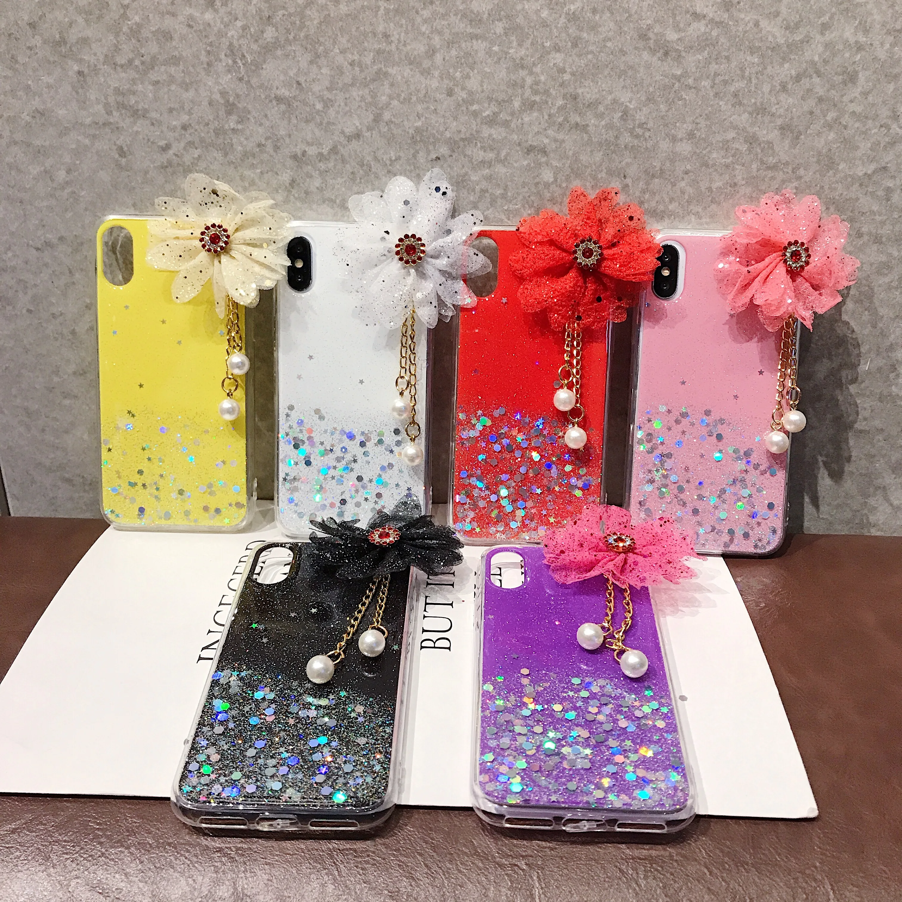 Роскошный блестящий чехол с цветами для Xiaomi Play 5X A1 Note 3 Redmi 4X 4A 5A S2 5 6 pro жесткий