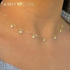 Женское Ожерелье-чокер из серебра 925 пробы с фианитами