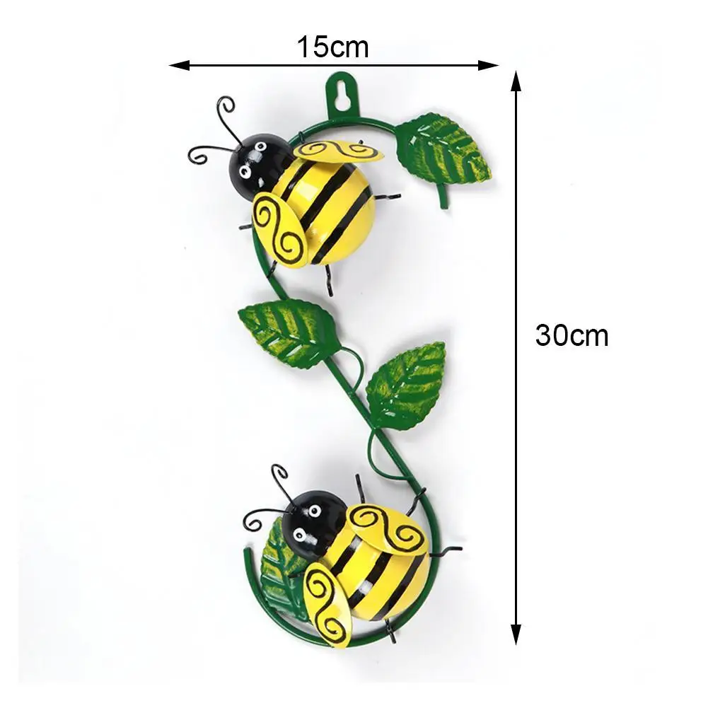

2021 Hot Garden Metal Bumble Bee/Ladybug Wall Ornament, Decorative Ornament Wall Hanging L2F0