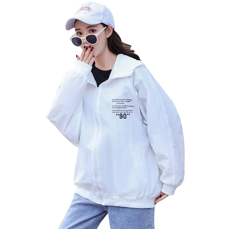 Куртка Женская Весенняя оверсайз с аниме-принтом базовая бейсбольная ветровка в