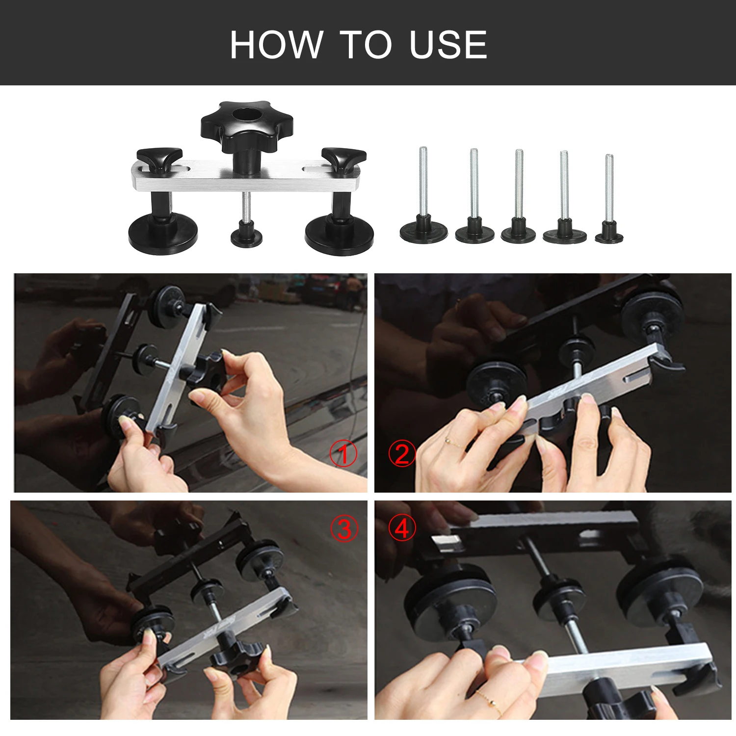 Безболезненный вмятин Съемник с молотком Т-бар мост съемник и 41 шт клей вкладки