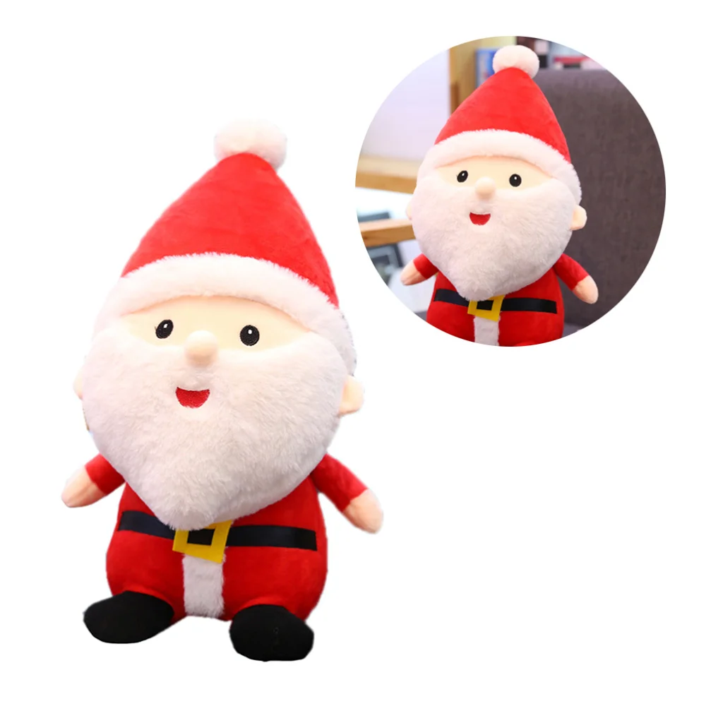 

22cm Plush Christmas Santa Clause Shaped Doll Creative Animal Shaped Cartoon Pacify Doll(Red)
