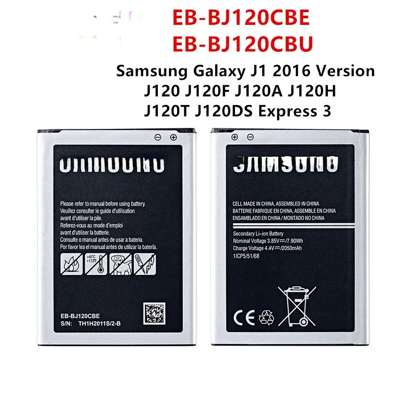 

Orginal EB-BJ120CBE EB-BJ120CBU 2050mAh Battery For Samsung Galaxy Express 3 J1(2016) J120 J120F J120A J120H J120T