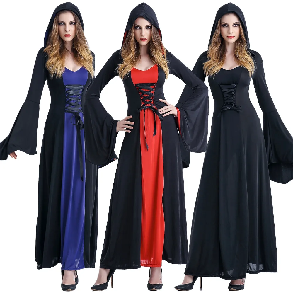 

VOOCIEC 2020 новый костюм на Хэллоуин для взрослых косплей одежда ведьмы вампира ведьмы ролевые игры европейский и американский дьявол костюм