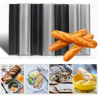 1pcs french bread baking mold bread wave baking tray nonstick cake baguette mold pans 234 waves bread baking tools